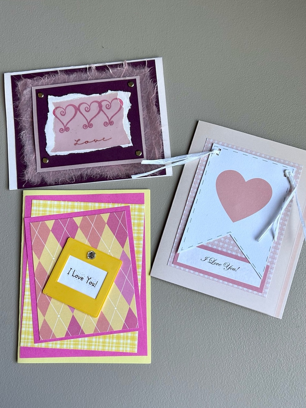 Set of 10 Handmade Greeting Cards with envelopes.
